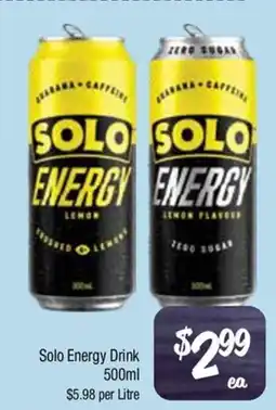 Farmer Jack's Solo Energy Drink offer