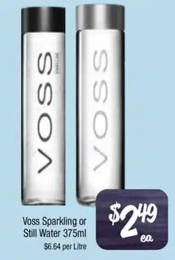 Farmer Jack's Voss Sparkling or Still Water offer