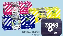 Farmer Jack's Kirks Drinks offer