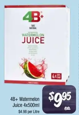 Farmer Jack's 4B+ Watermelon Juice offer