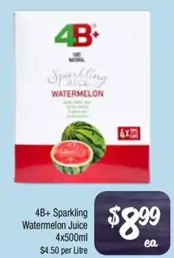 Farmer Jack's 4B+ Sparkling Watermelon Juice offer