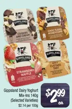 Farmer Jack's Gippsland Dairy Yoghurt Mix-Ins (Selected Varieties) offer