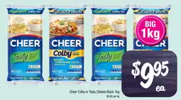 Farmer Jack's Cheer Colby or Tasty Cheese Block offer