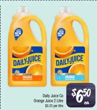 Farmer Jack's Daily Juice Co Orange Juice offer