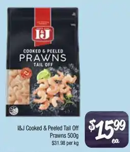 Farmer Jack's I&J Cooked & Peeled Tail Off Prawns offer