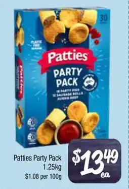 Farmer Jack's Patties Party Pack offer
