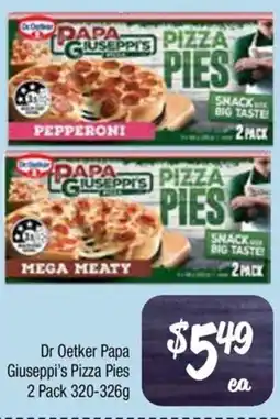 Farmer Jack's Dr Oetker Papa Giuseppi's Pizza Pies offer