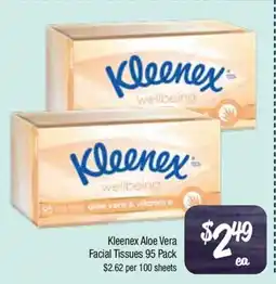Farmer Jack's Kleenex Aloe Vera Facial Tissues offer