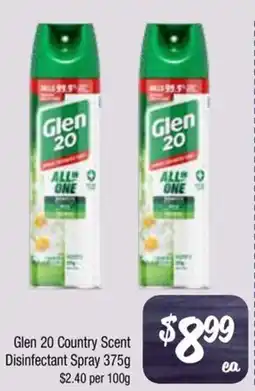 Farmer Jack's Glen 20 Country Scent Disinfectant Spray offer