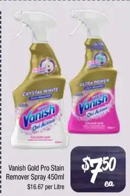 Farmer Jack's Vanish Gold Pro Stain Remover Spray offer