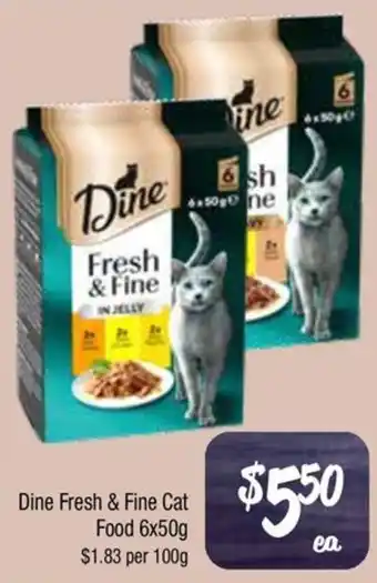 Farmer Jack's Dine Fresh & Fine Cat Food offer
