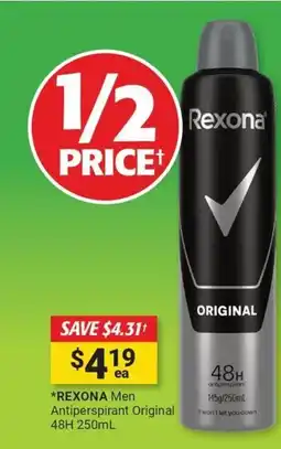 Cincotta Chemist Rexona men antiperspirant original 48h offer