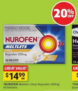 Cincotta Chemist Nurofen meltlets citrus ibuprofen offer