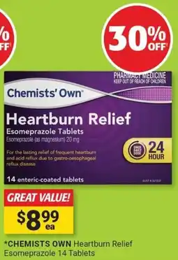 Cincotta Chemist Chemists own heartburn relief esomeprazole offer