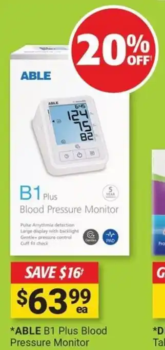 Cincotta Chemist Able b1 plus blood pressure monitor offer