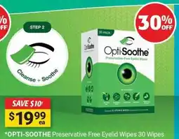 Cincotta Chemist Opti-soothe preservative free eyelid wipes offer