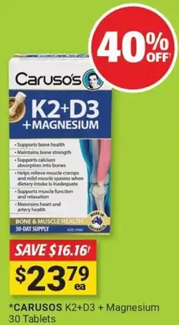 Cincotta Chemist Carusos k2+d3 + magnesium offer