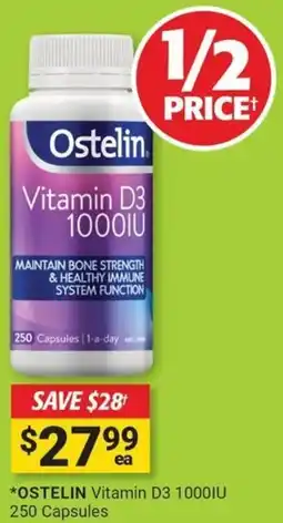Cincotta Chemist Ostelin vitamin d3 1000iu 250 offer