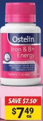Cincotta Chemist Ostelin Iron & B+ Energy offer