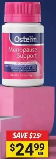 Cincotta Chemist Ostelin Menopause Support offer