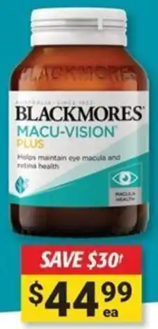 Cincotta Chemist Blackmores macu-vision offer