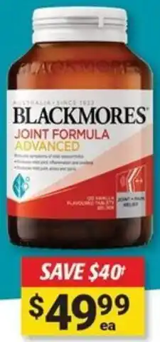 Cincotta Chemist Blackmores joint formula advanced offer