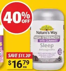 Cincotta Chemist Nature's way adult vita gummies high strength sleep ashwagandha offer