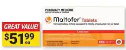 Cincotta Chemist Maltofer oral iron offer