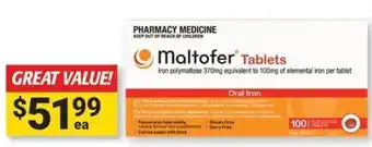 Cincotta Chemist Maltofer oral iron offer