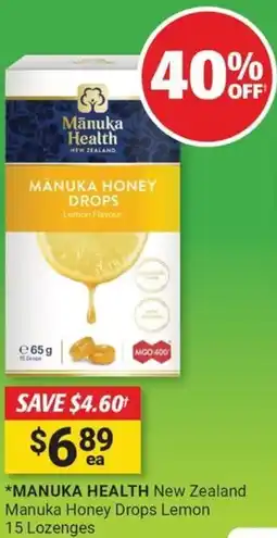 Cincotta Chemist Manuka health new zealand manuka honey drops lemon offer