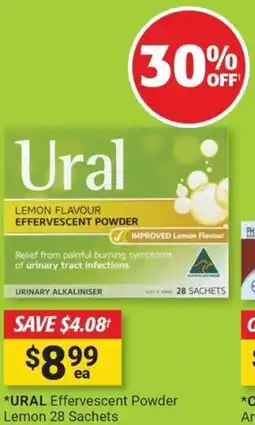 Cincotta Chemist Ural effervescent powder lemon offer