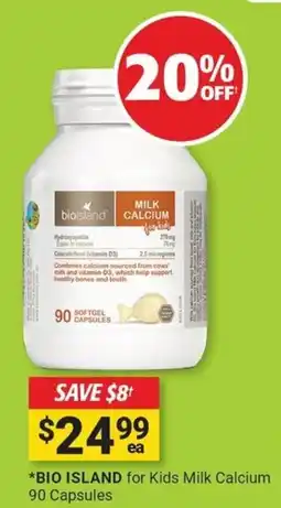 Cincotta Chemist Bio island for kids milk calcium offer