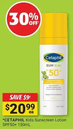 Cincotta Chemist Cetaphil kids sunscreen lotion spf50+ offer