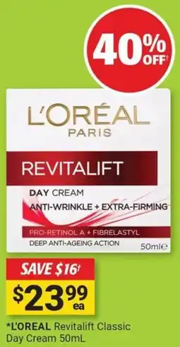 Cincotta Chemist L'oreal revitalift classic day cream offer
