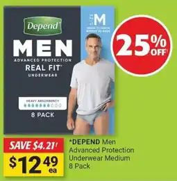 Cincotta Chemist Depend men advanced protection underwear medium offer