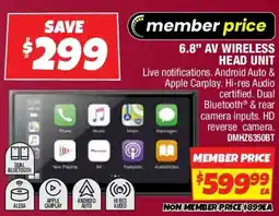 Autobarn 6.8" av wireless head unit offer