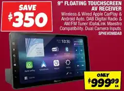 Autobarn 9" floating touchscreen av receiver offer