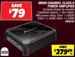 Autobarn Mono channel class d power amplifier offer