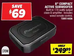 Autobarn 8" compact active subwoofer offer