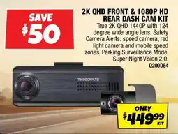 Autobarn 2k qhd front & 1080p hd rear dash cam kit offer