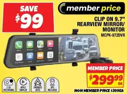 Autobarn Clip on 9.7" rearview mirror/ monitor offer