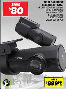 Autobarn 4k in car drive recorder - 64gb offer