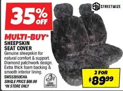 Autobarn Sheepskin seat cover offer