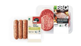 Woolworths Woolworths cook marinated beef, lamb or pork steaks 250-500g, bbq burgers, kebabs or woolworths sausage varieties 500g offer
