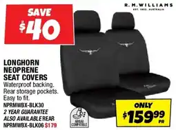 Autobarn Longhorn neoprene seat covers offer
