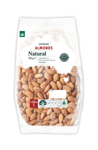 Woolworths Woolworths australian natural almonds 750g pack offer