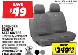 Autobarn Longhorn canvas seat covers offer