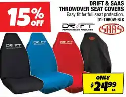 Autobarn Drift & saas throwover seat covers offer