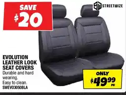Autobarn Evolution leather look seat covers offer