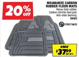 Autobarn Milwaukee carbon rubber floor mats offer